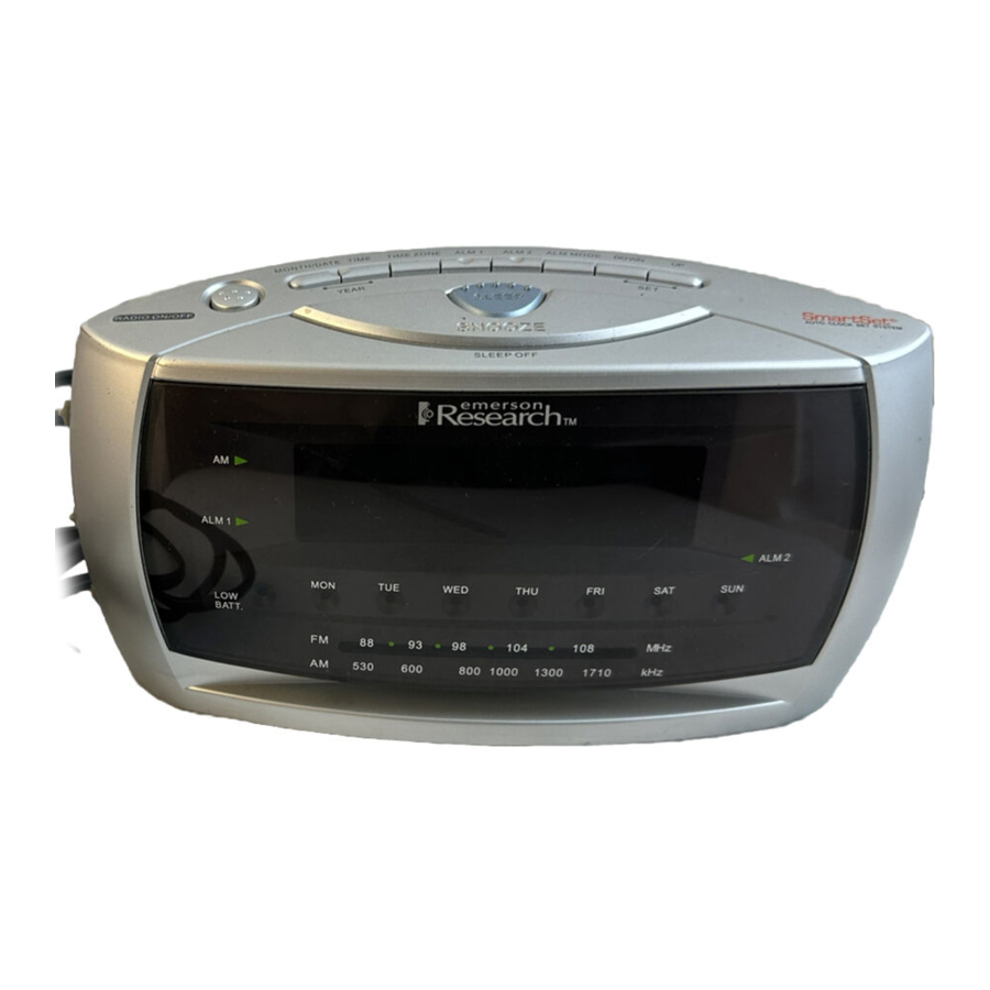 Emerson SmartSet CKS3029 - Dual Alarm AM/FM Clock Radio Manual
