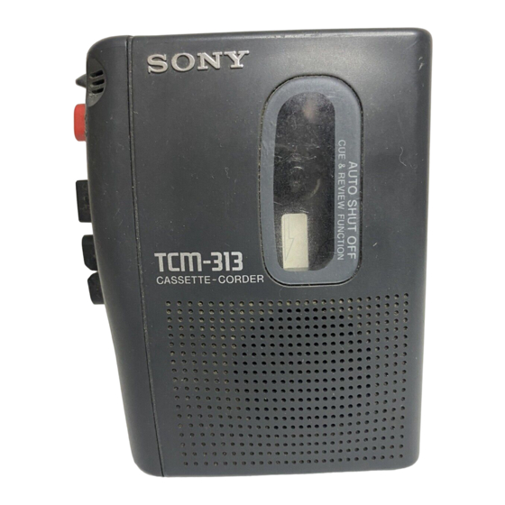 Sony TCM-313 Operating Instructions Manual