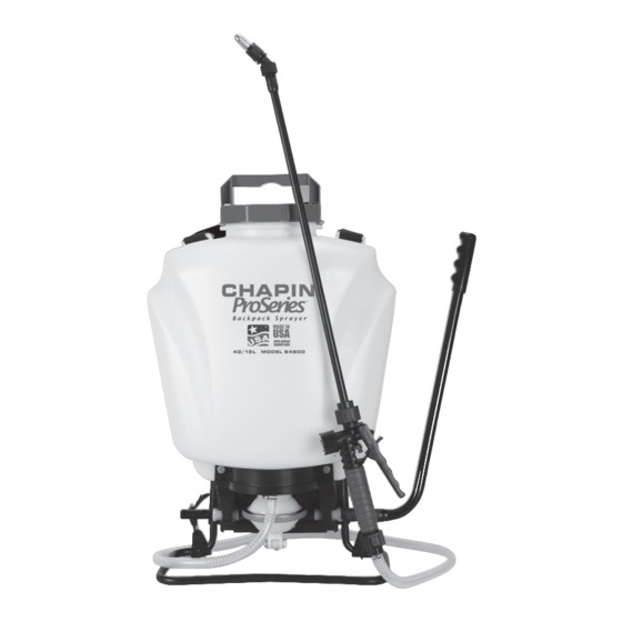 Chapin Pro Series Use And Care Manual