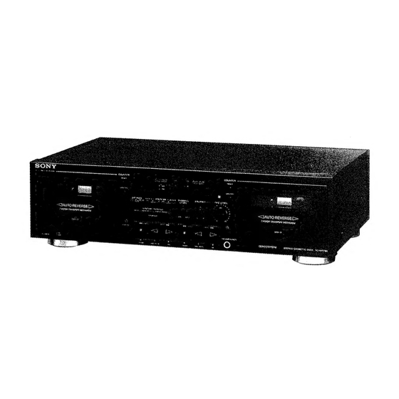 Sony TC-WR690 Service Manual