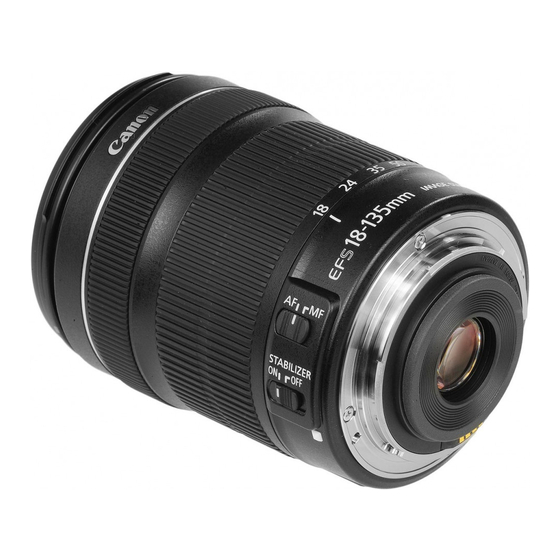 Canon EF-S 18-135mm f/3.5-5.6 IS STM Instructions Manual