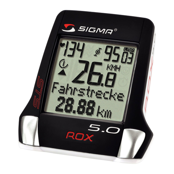 Sigma ROX 5.0 User Manual