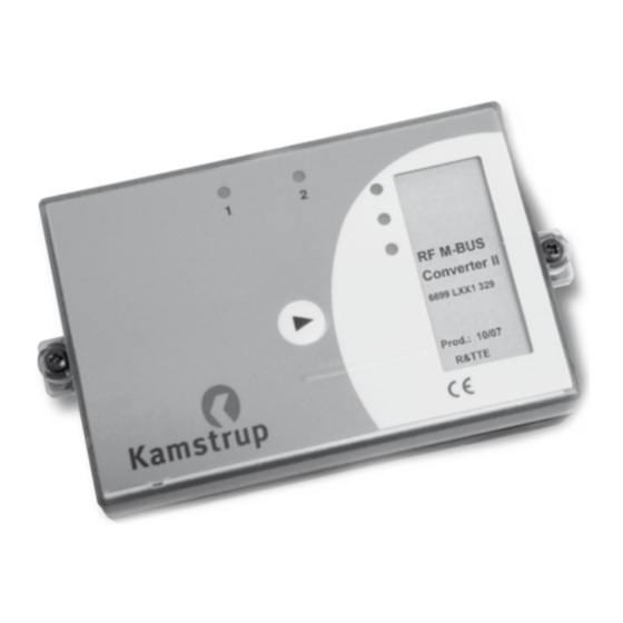 Kamstrup RF M-Bus Converter II Installation Manual