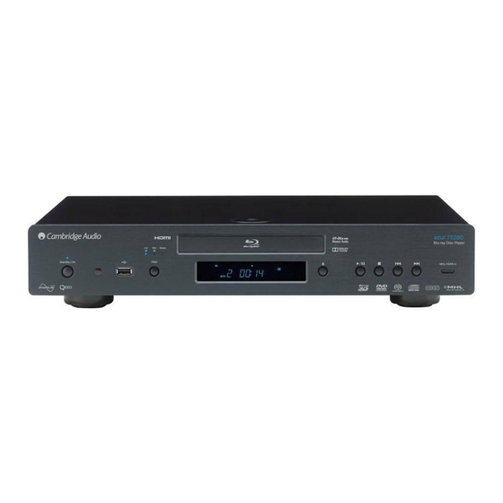 Cambridge Audio Azur 752CXU Manual
