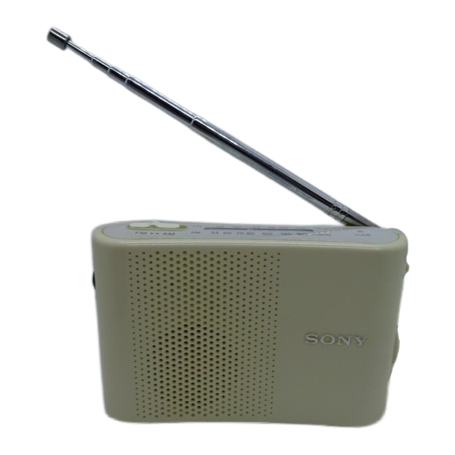 Sony ICF-40 - FM/AM Radio Operating Instructions