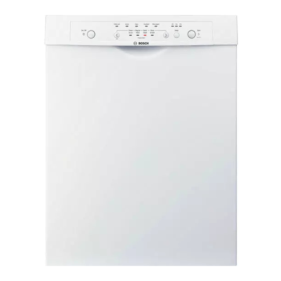 Bosch SHE4AM02UC - Ascenta Dishwasher With 4 Wash Cycles Energy Manual