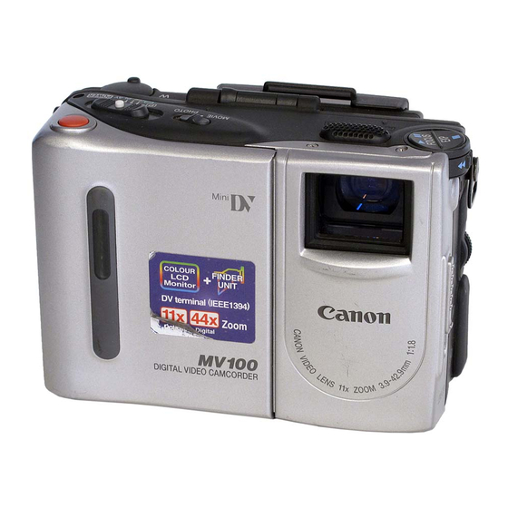 Canon MV 100 Instruction Manual