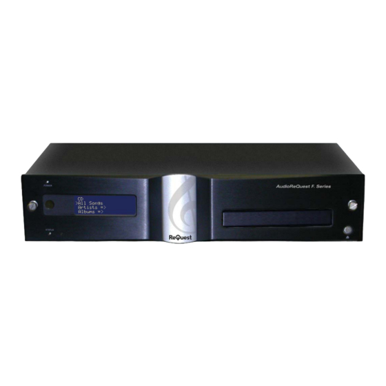 Request AudioReQuest F.Series User Manual