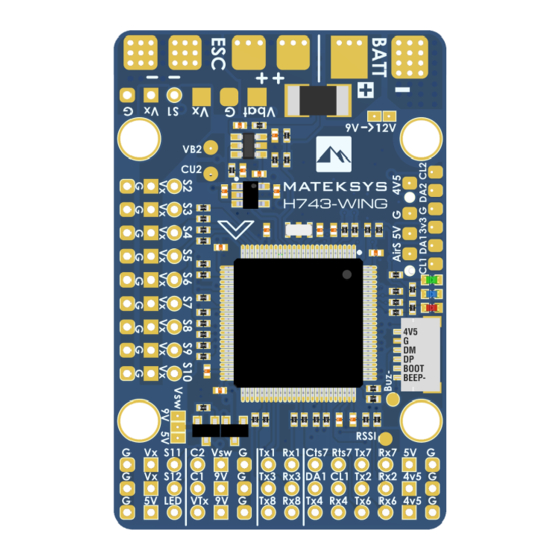 Mateksys H743-WING Quick Start Manual