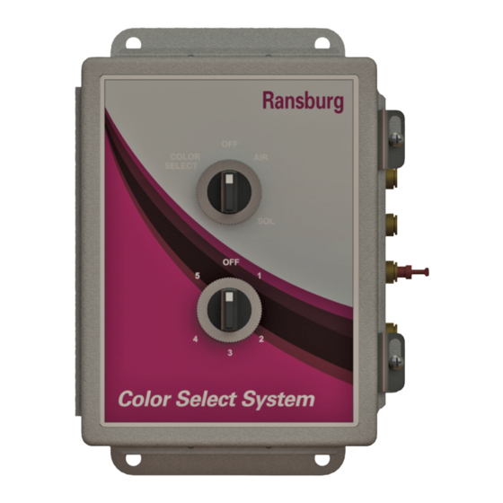 Carlisle Ransburg Color Select System CCV-6100 Service Manual