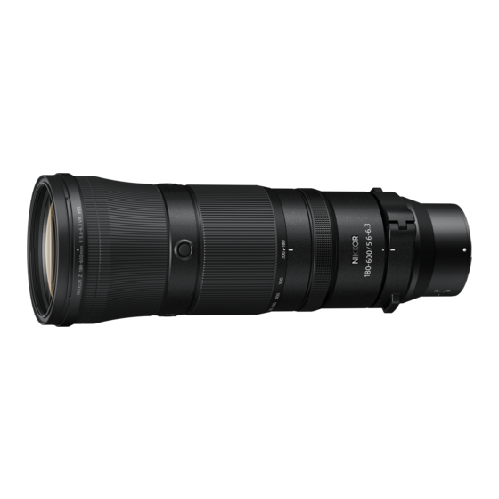 Nikon NIKKOR Z 180-600mm f/5.6-6.3 VR Reference Manual