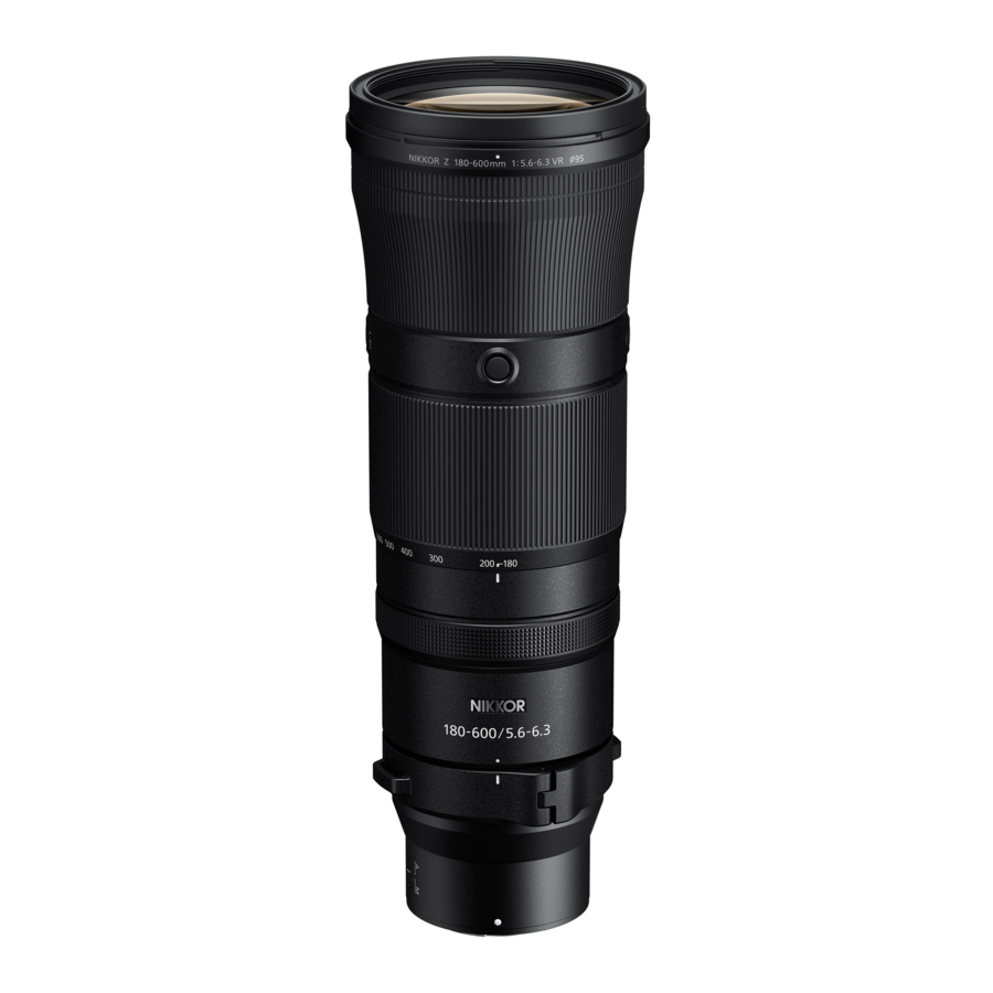 Nikon NIKKOR Z 180-600mm f/5.6-6.3 VR Manual