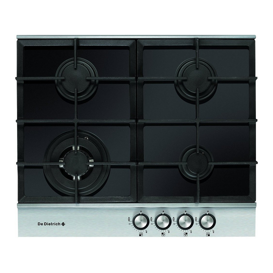 DeDietrich DTG1164X Manual For Installation And Use