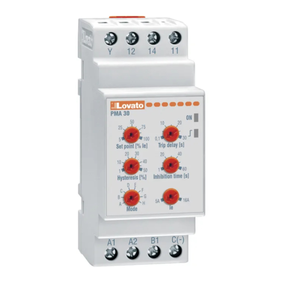 LOVATO ELECTRIC PMA30 Quick Start Manual