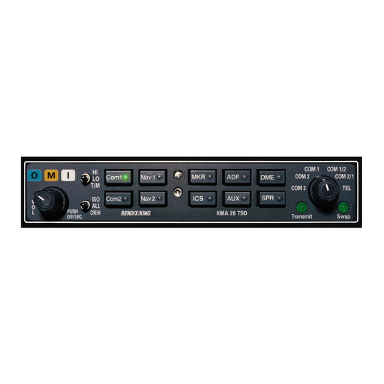 BENDIXKing KMA 28 Manual