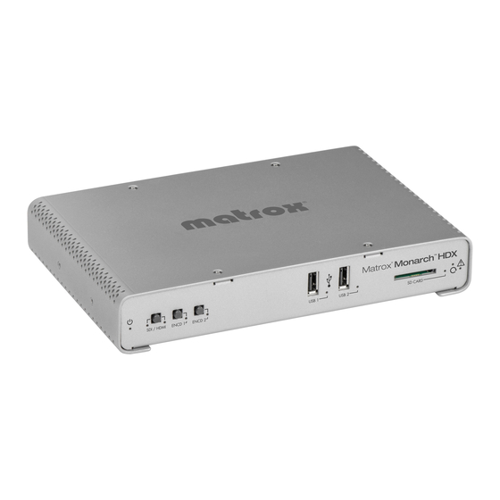 Matrox Monarch HDX User Manual