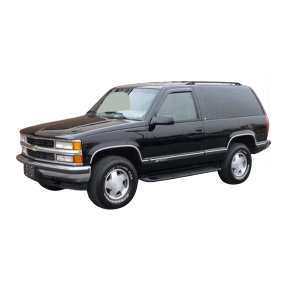 Chevrolet 1996 Tahoe Owner's Manual