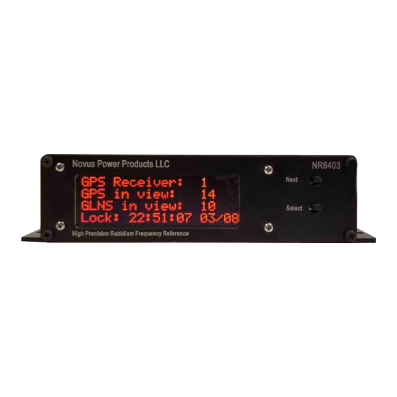Novus NR8403 User Manual