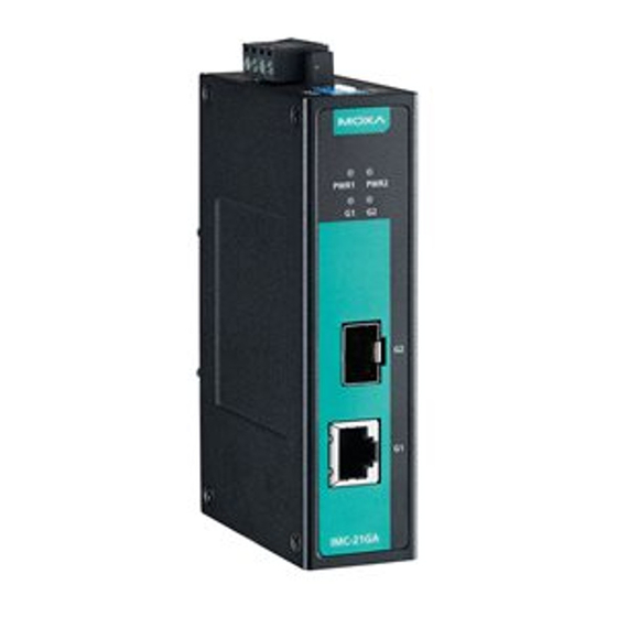 Moxa Technologies IMC-21GA-T Hardware Installation Manual