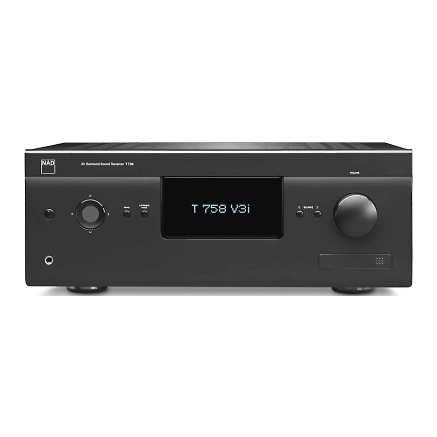 NAD T758, T758 V3i Manual