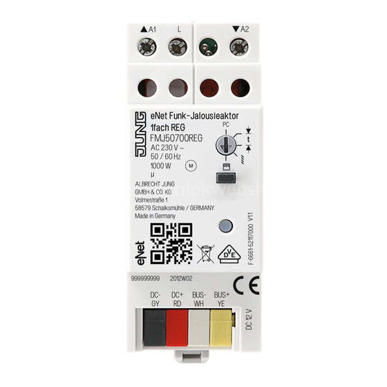 Jung FM J 50700 REG Operating Instructions Manual