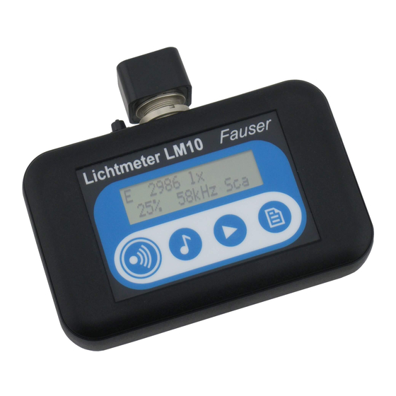 Fauser Elektrotechnik Lightmeter LM10 Manual