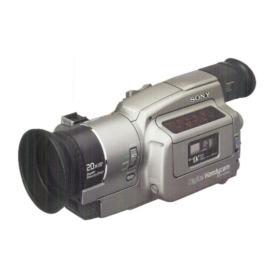 SONY DCR-VX700 OPERATION MANUAL (PRIMARY MANUAL) CAMCORDER 