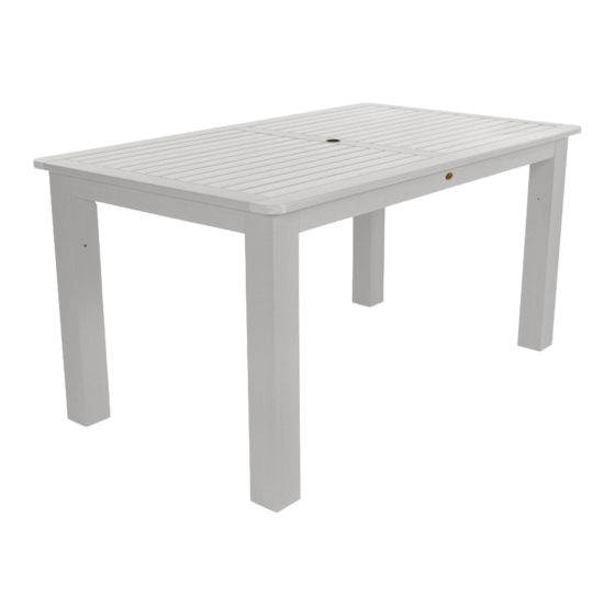 highwood Dining AD-DTB25 Assembly Manual