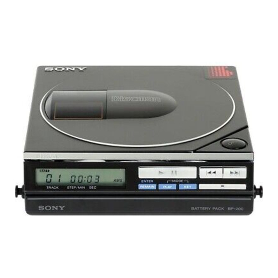 Sony Discman D-55T Service Manual
