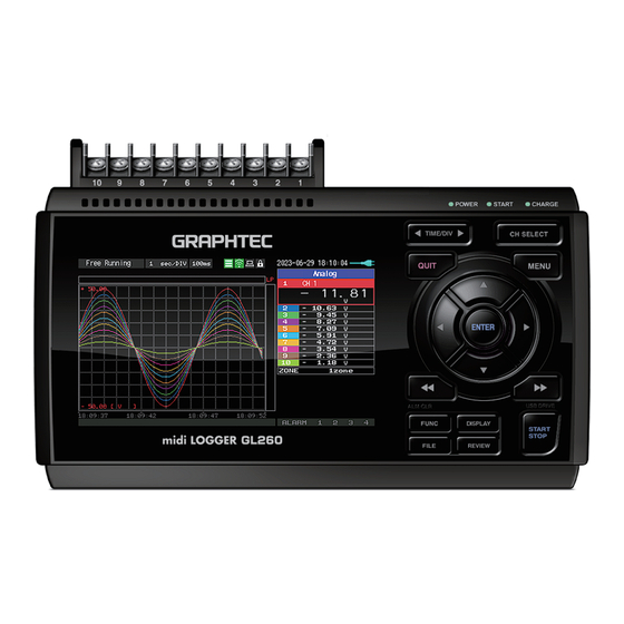 GRAPHTEC midi LOGGER GL260 Quick Start Manual