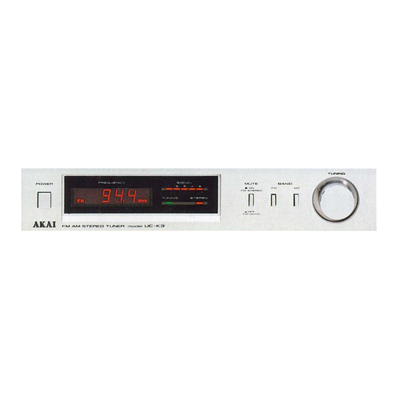 Akai UC-K3/L Operator's Manual