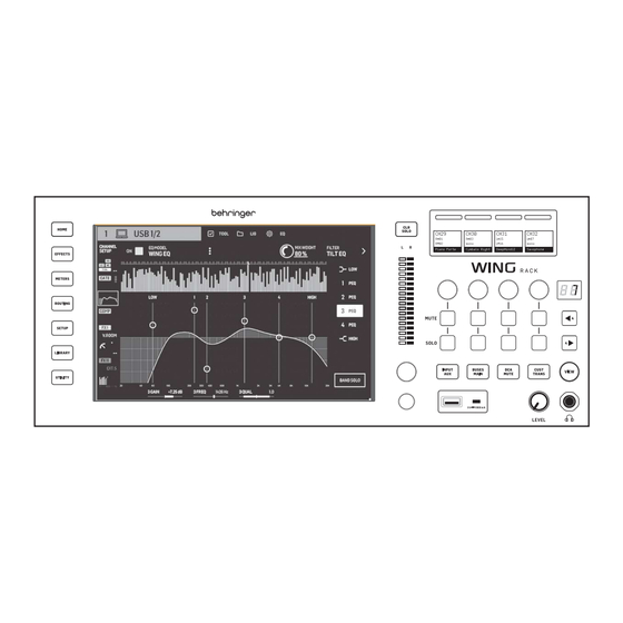 Behringer WING RACK Quick Start Manual