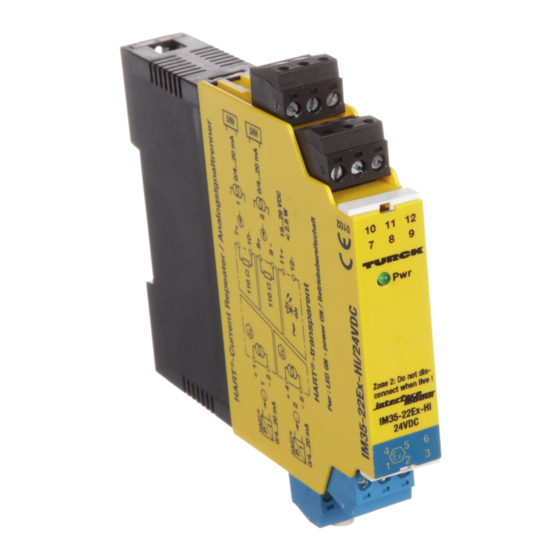 turck HART IM35-11 -Hi/24VDC Series Quick Start Manual