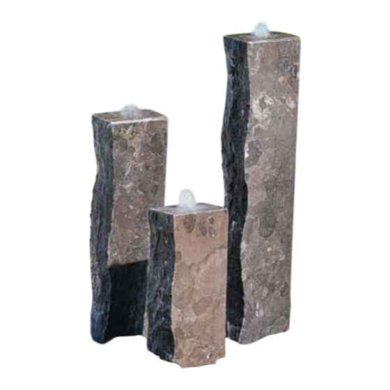 Blue Thumb Real Stone Triple Fountain Kit Installation Manual
