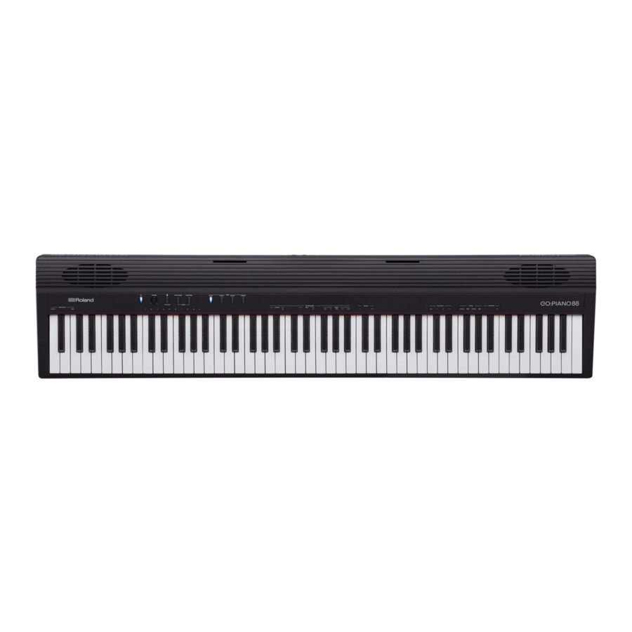 Roland GO:PIANO88 Manual