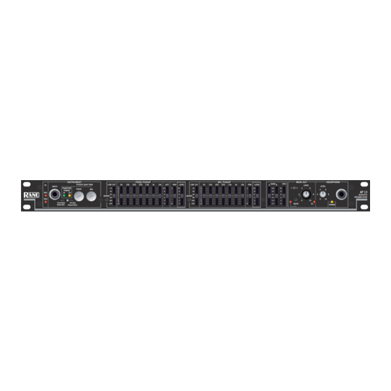 Rane AP 13 Operator's Manual