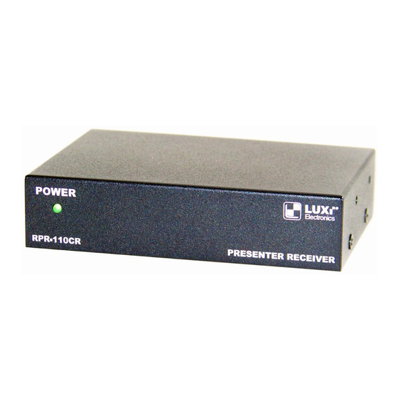 Luxi Electronics RPR-110CR Quick Start Manual