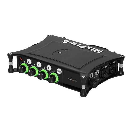 Sound Devices MixPre II Series Manual