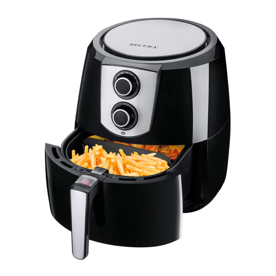Secura GLA-717 - Air Cooker Oil Free Fryer XL 5.5 Qt 1800-Watt Manual