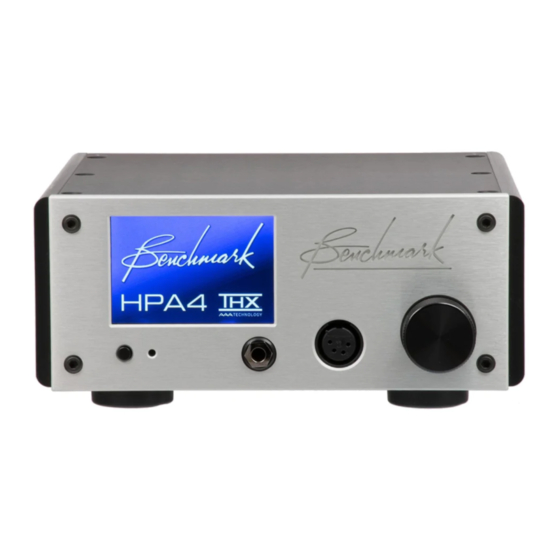 Benchmark HPA4 Firmware Upgrade Instructions