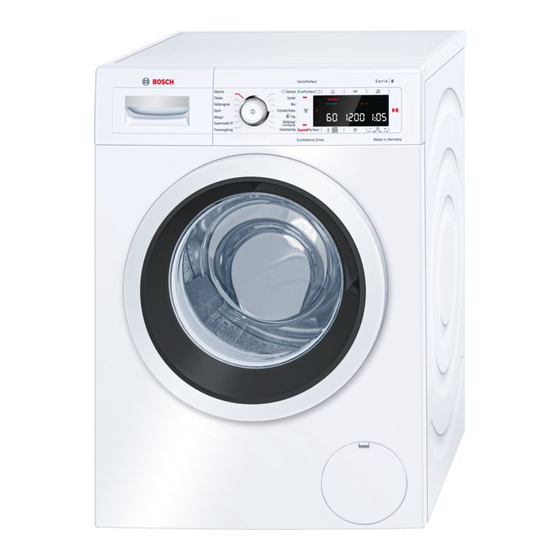 Bosch WAW325I8SN Instruction Manual And Installation Instructions