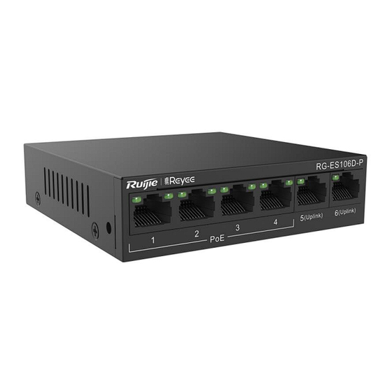 Ruijie Reyee RG-ES1 Series Hardware  Installation And Reference Manual