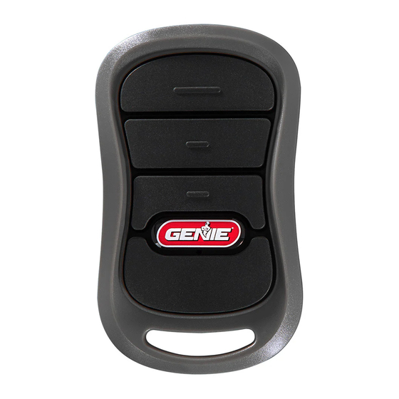 Genie Remote Control Operating Instructions