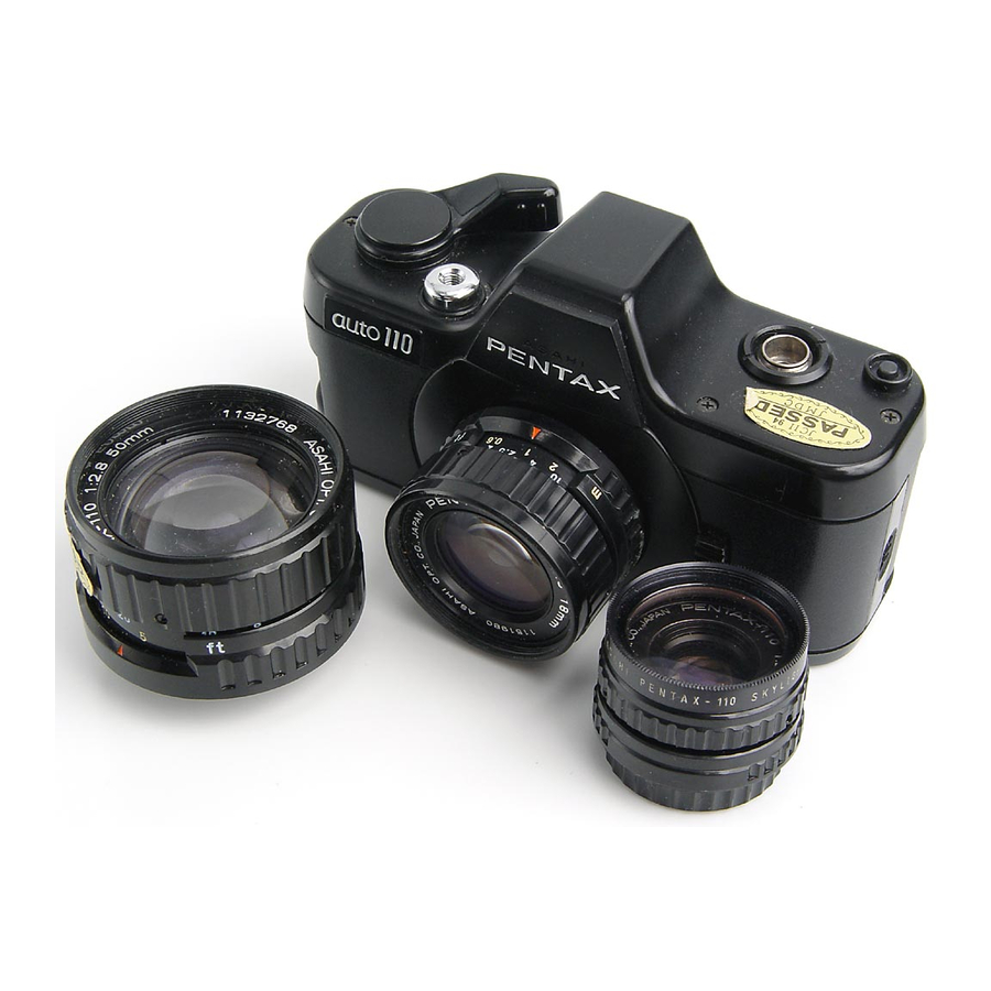 PENTAX 110 INTERCHANGEABLE LENSES OPERATING MANUAL Pdf Download