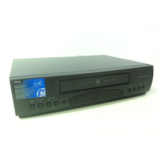 General Electric GE VG4030 Mono VHS VCR Reproductor Vhs con control remoto  y cables