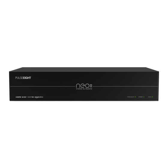 Pulse-Eight Neo Series Quick Setup Manual
