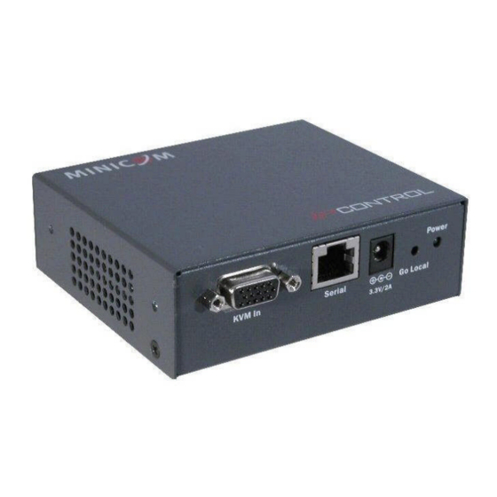 Minicom 0SU70017 Quick Start Manual