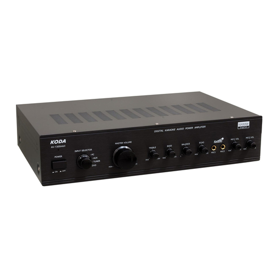 KODA AV-1300mkII Instruction Manual