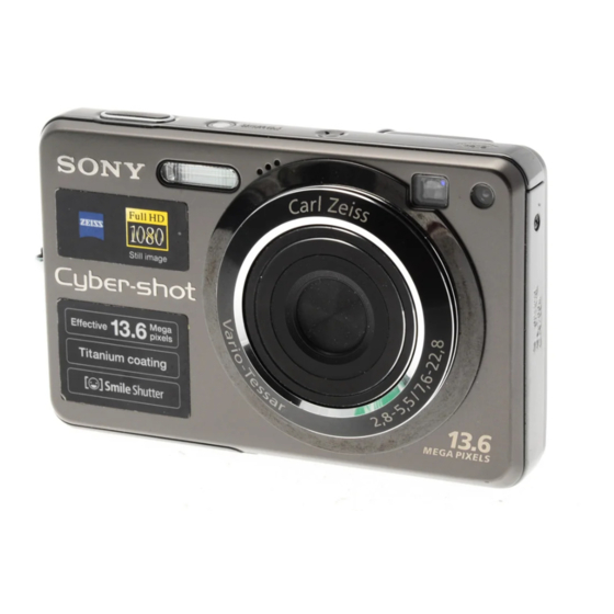 Sony Cyber-shot DSC-W300 Instruction Manual