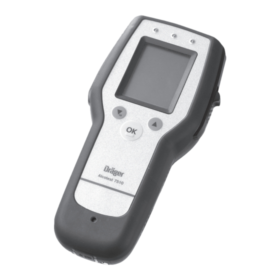 Dräger Alcotest 7510 Instructions For Use Manual